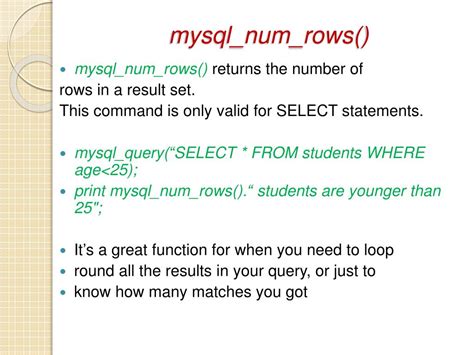 mysqli numrows|mysqli.
